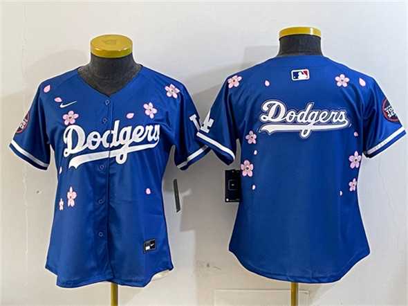 Youth Los Angeles Dodgers Team Big Logo Royal 2025 Tokyo Series Limited Stitched Jersey->nba shorts->NBA Jersey